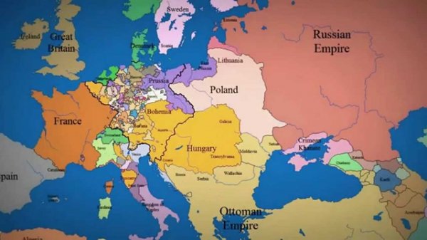 1 000 лет за 3 минуты! Как менялись границы государств на карте Европе!