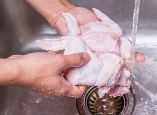 Почему вы никогда не должны мыть сырую курицу
