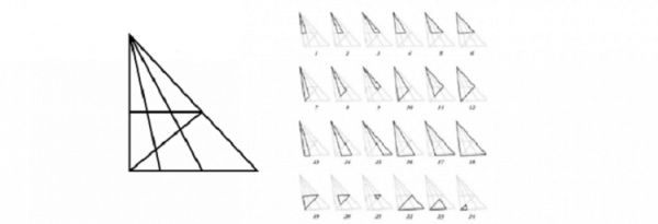  Эту задачу могут решить единицы: сколько треугольников на картинке?