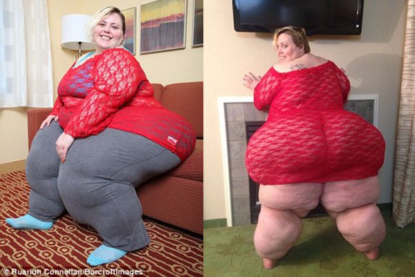 Американка с ожирением получает 2000 долларов за показ своих прелестей по веб-камере