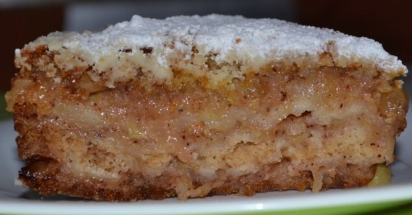 Насыпной яблочный пирог «Три стакана»: простой и вкусный, без молока и яиц!