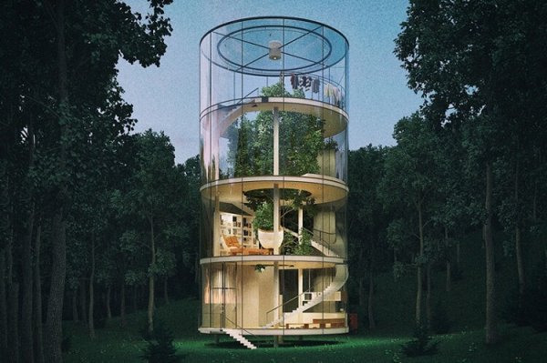 Экологические чистое место и дом: Казахский дизайнер спроектировал невероятный стеклянный дом